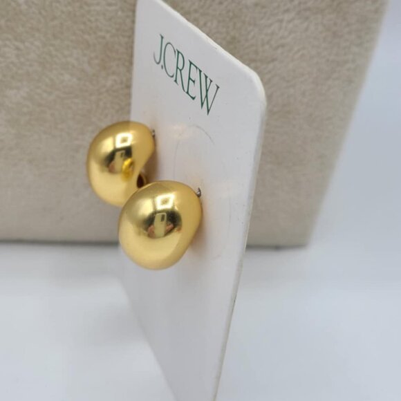 J Crew Gold Tone Orb Stud Earrings NWT!  NEW! - Picture 6 of 7
